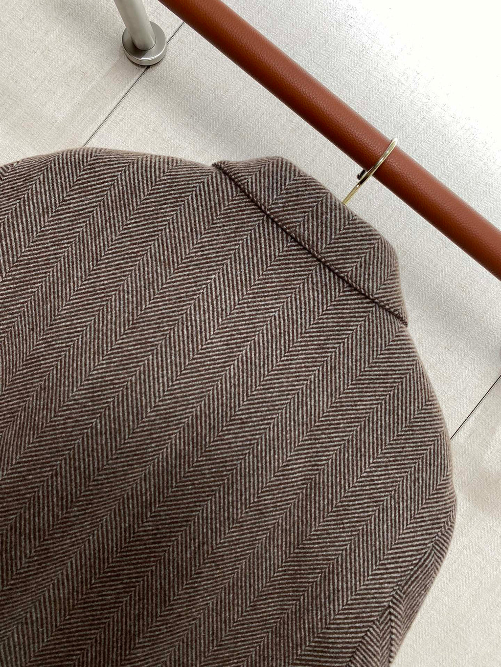 Berluti Braune Fischgrät-Bomberjacke Klassische Eleganz & Moderner Komfort