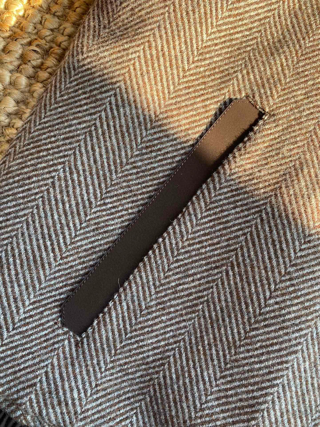 Berluti Braune Fischgrät-Bomberjacke Klassische Eleganz & Moderner Komfort