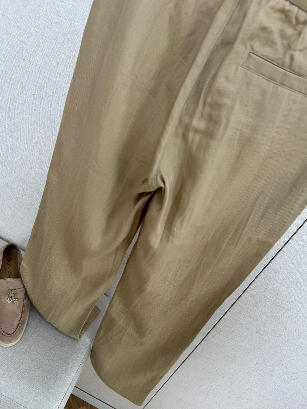 Ermenegildo Zegna Beigefarbene Stoffhose