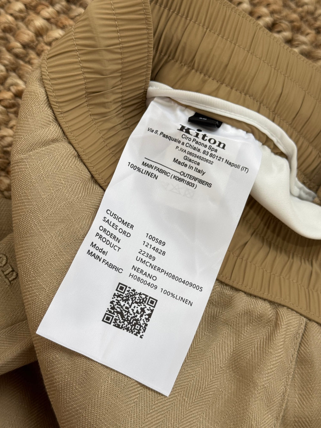 Ermenegildo Zegna Beigefarbene Stoffhose