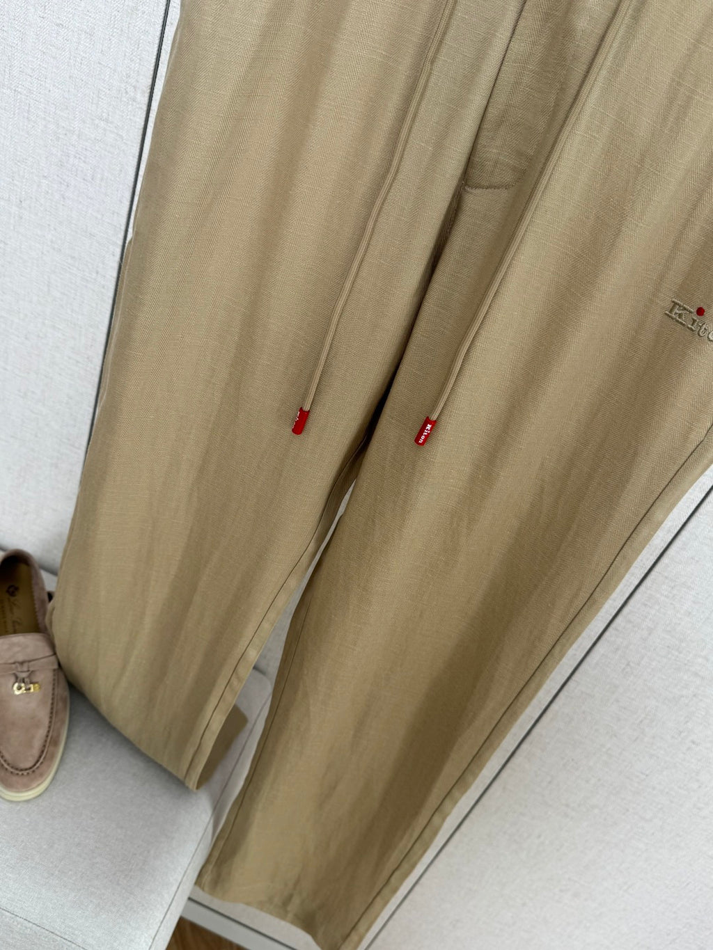 Ermenegildo Zegna Beigefarbene Stoffhose