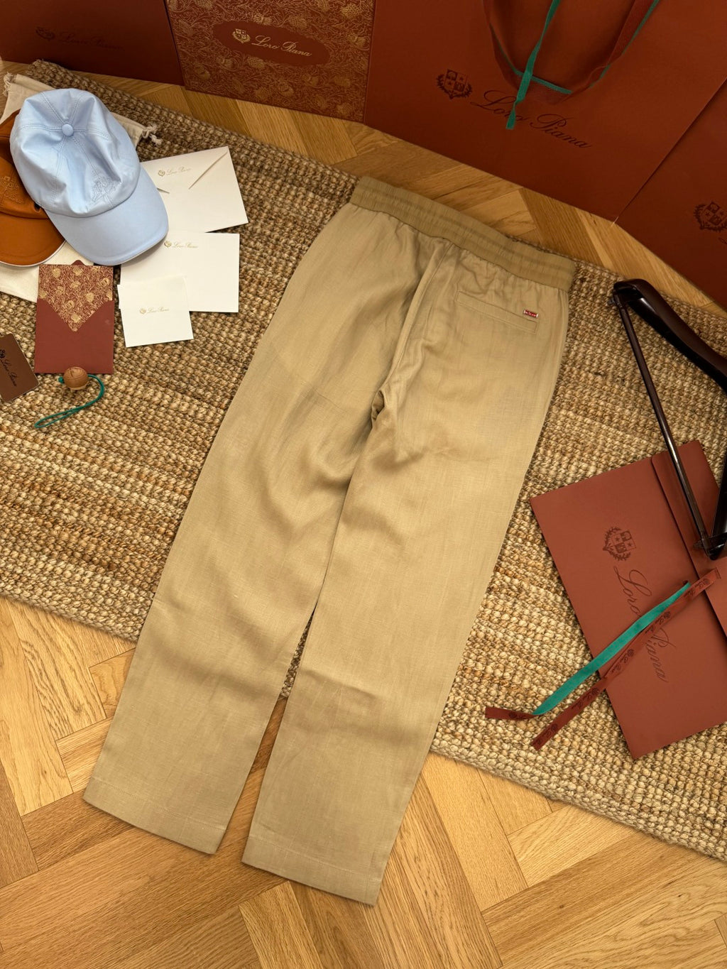 Ermenegildo Zegna Beigefarbene Stoffhose