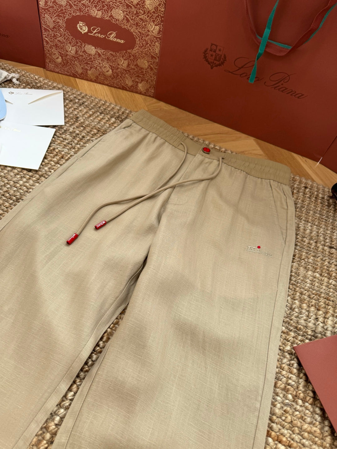 Ermenegildo Zegna Beigefarbene Stoffhose