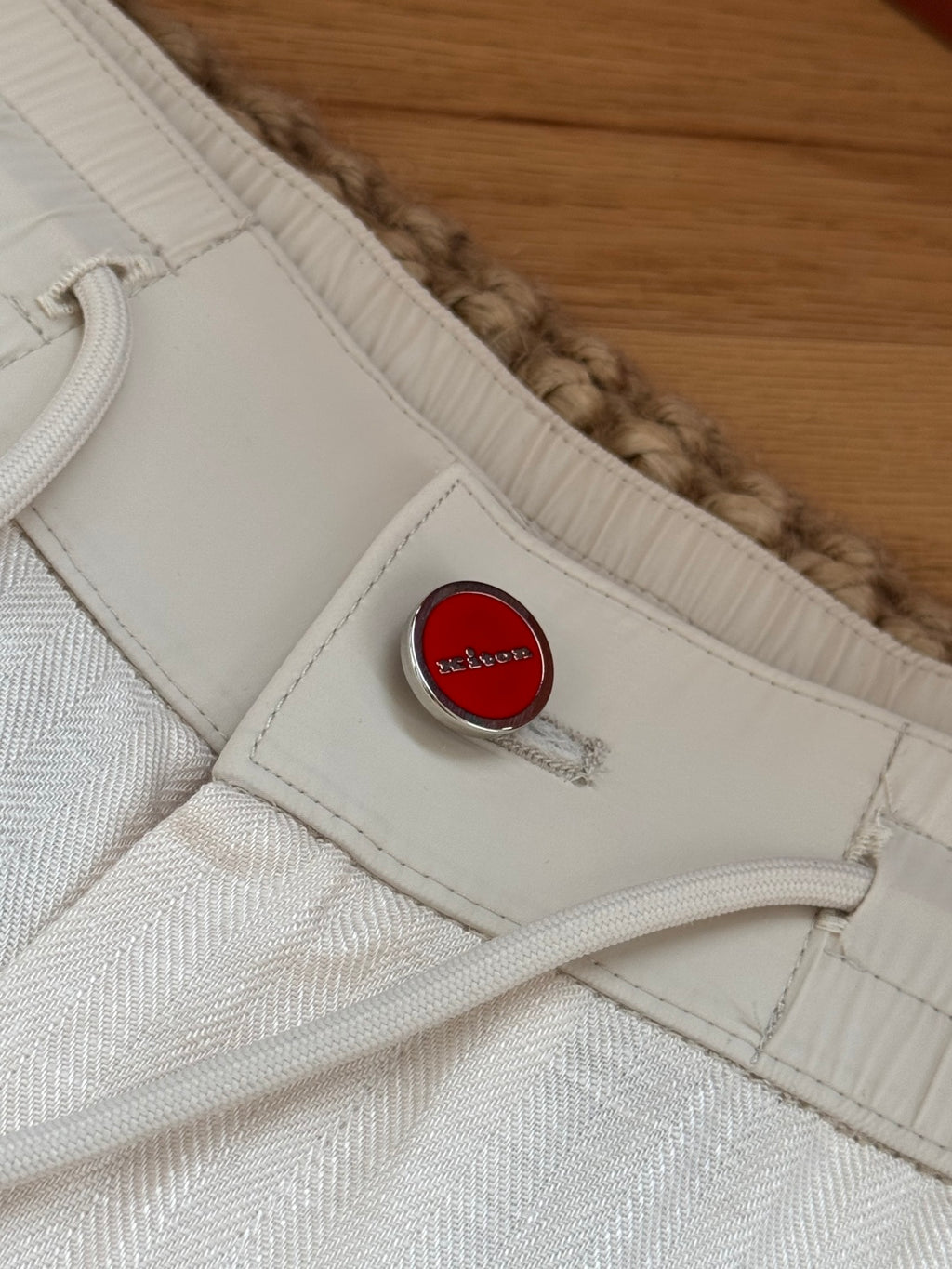 Ermenegildo Zegna Cremefarbene Stoffhose