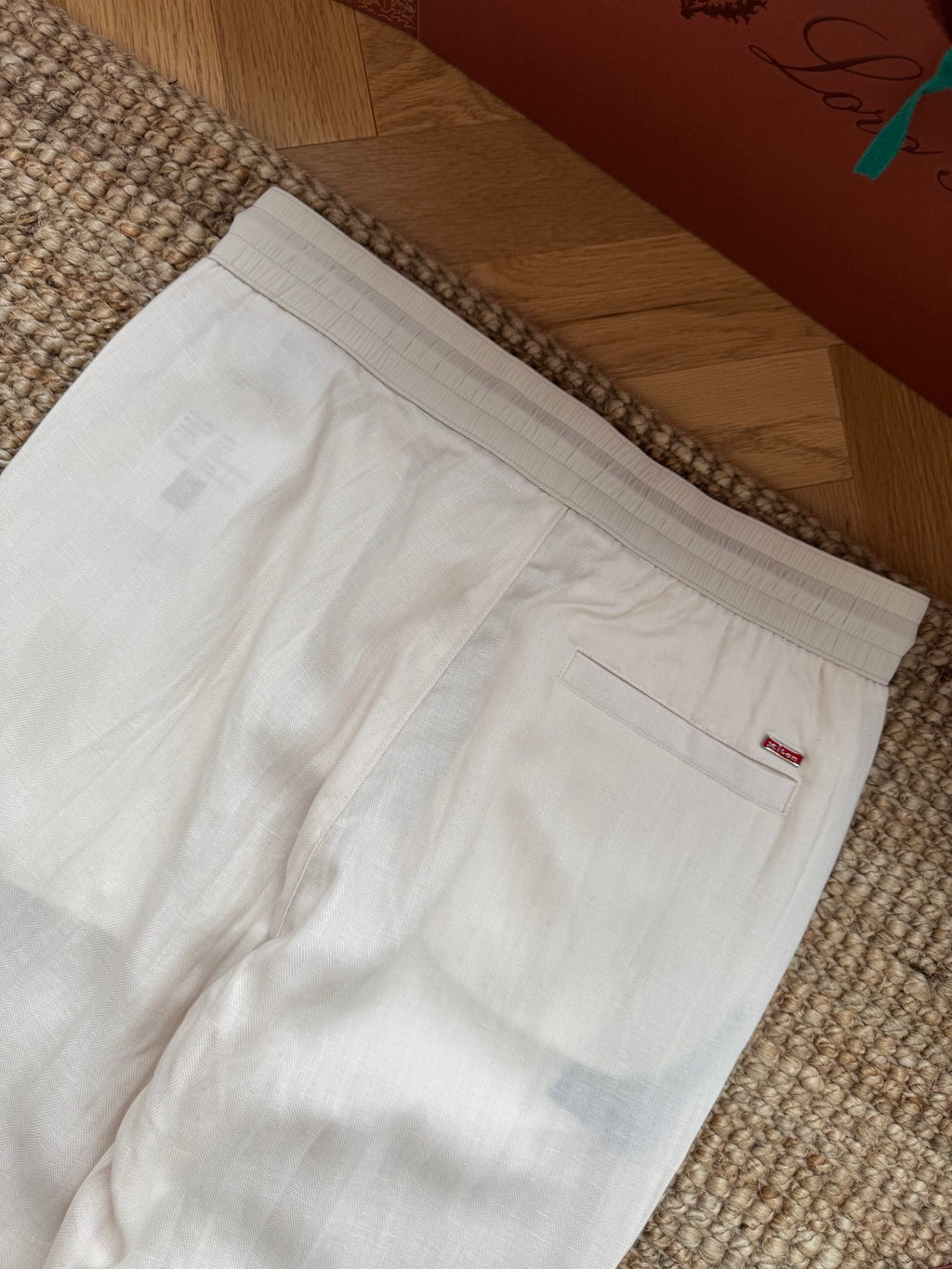 Ermenegildo Zegna Cremefarbene Stoffhose