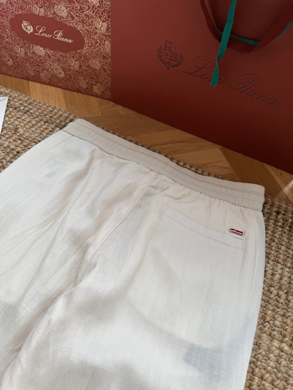 Ermenegildo Zegna Cremefarbene Stoffhose