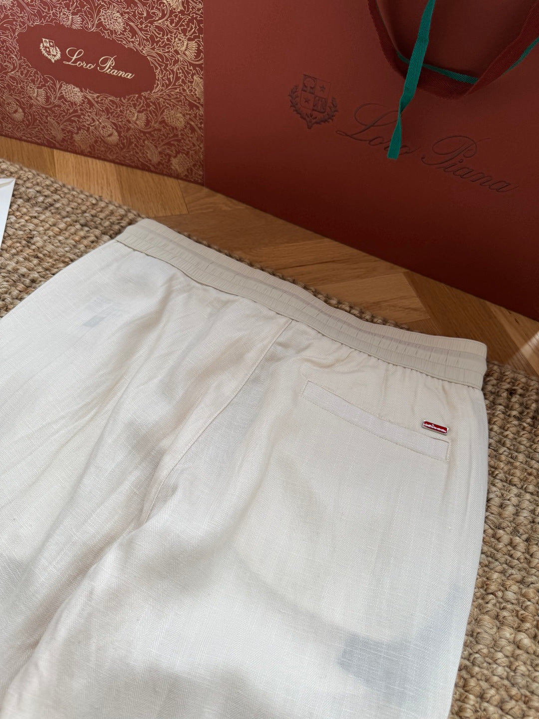 Ermenegildo Zegna Cremefarbene Stoffhose