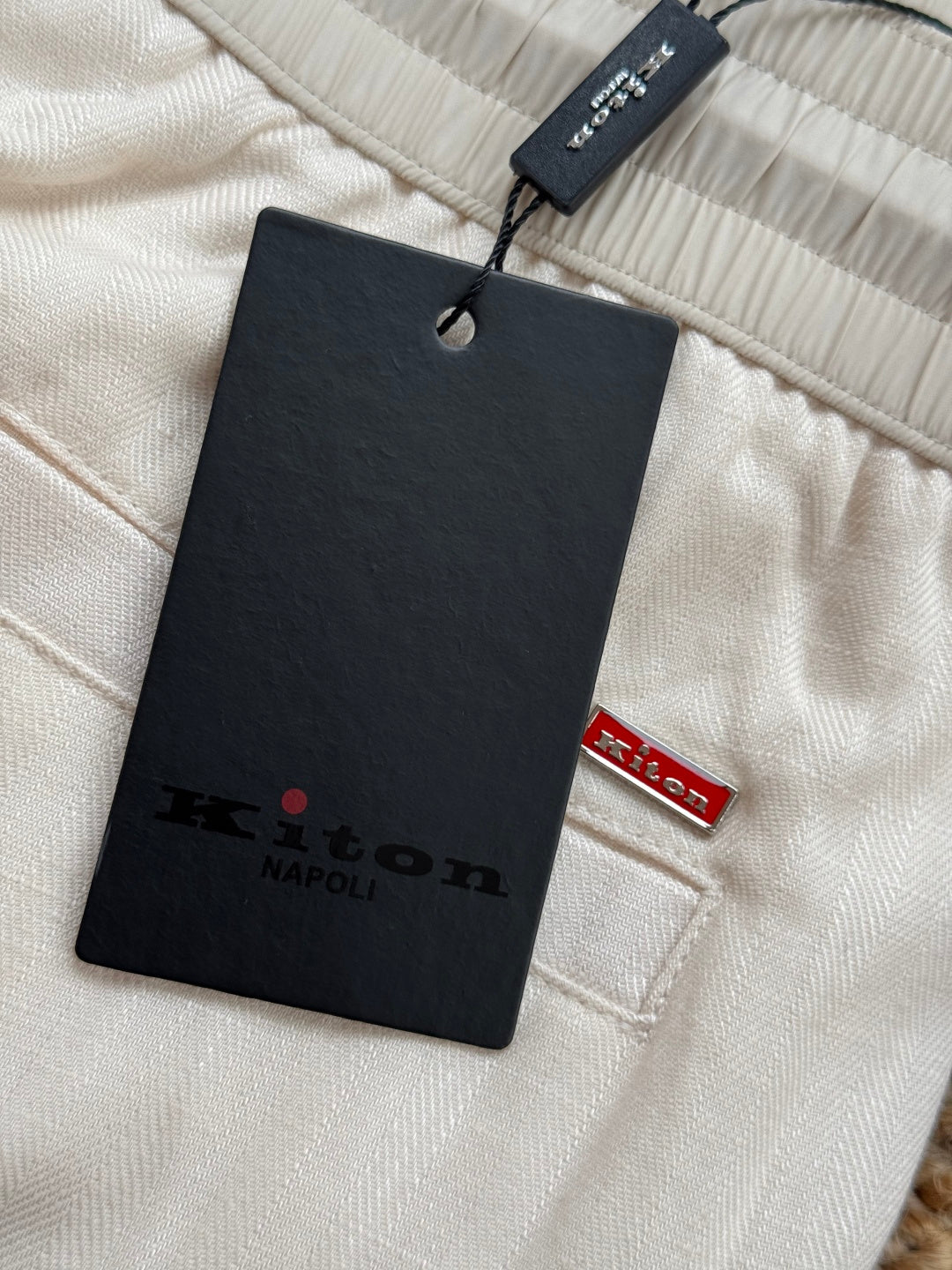 Ermenegildo Zegna Cremefarbene Stoffhose