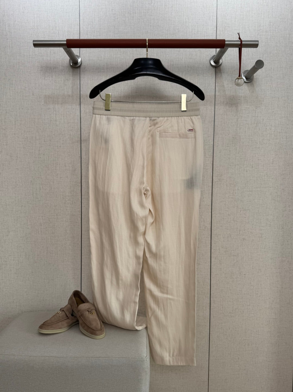 Ermenegildo Zegna Cremefarbene Stoffhose