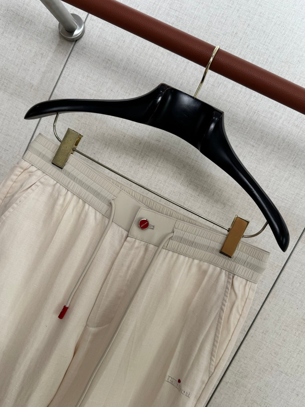 Ermenegildo Zegna Cremefarbene Stoffhose