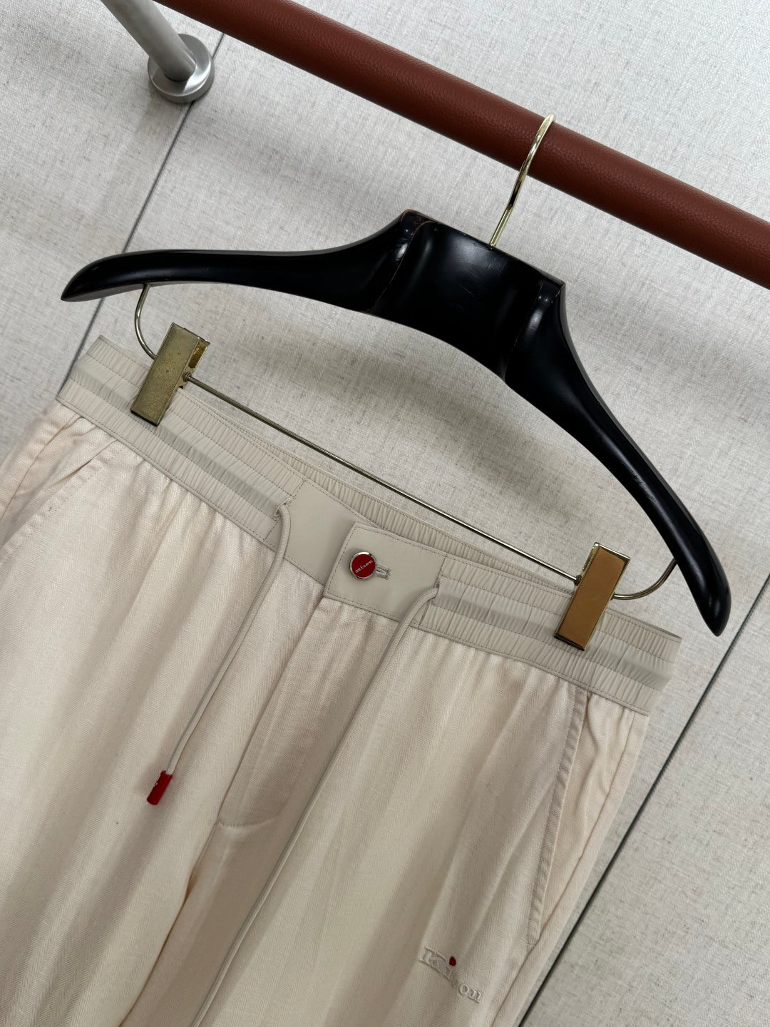 Ermenegildo Zegna Cremefarbene Stoffhose