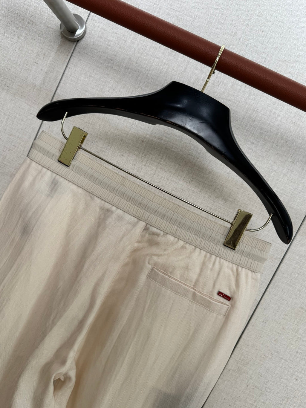 Ermenegildo Zegna Cremefarbene Stoffhose