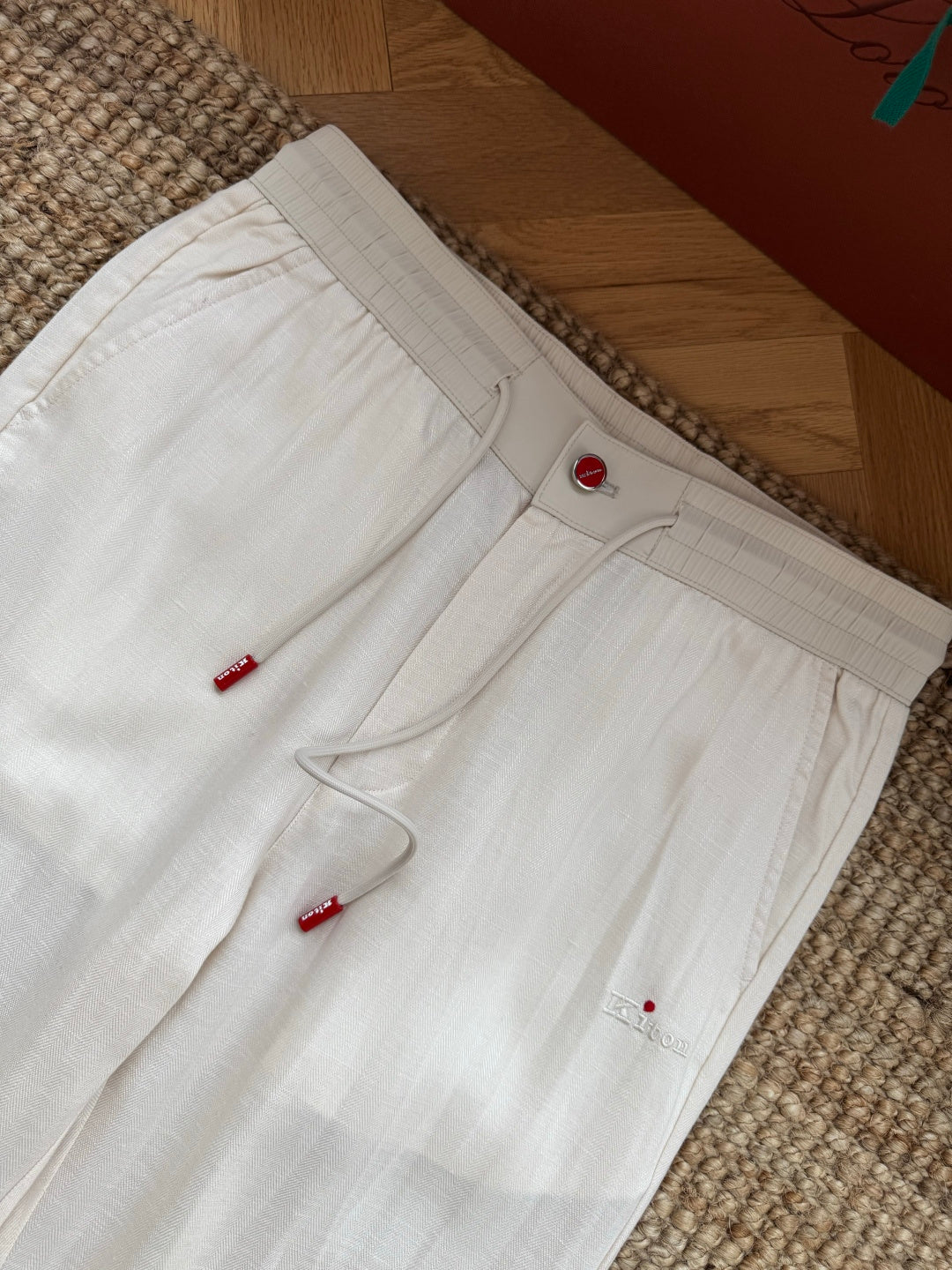 Ermenegildo Zegna Cremefarbene Stoffhose