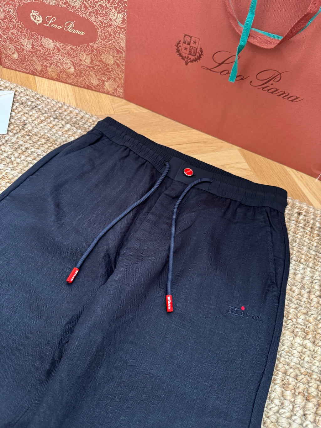 Ermenegildo Zegna Schwarze Stoffhose