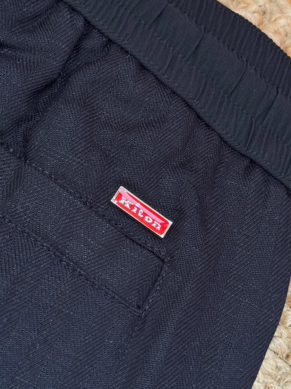 Ermenegildo Zegna Schwarze Stoffhose