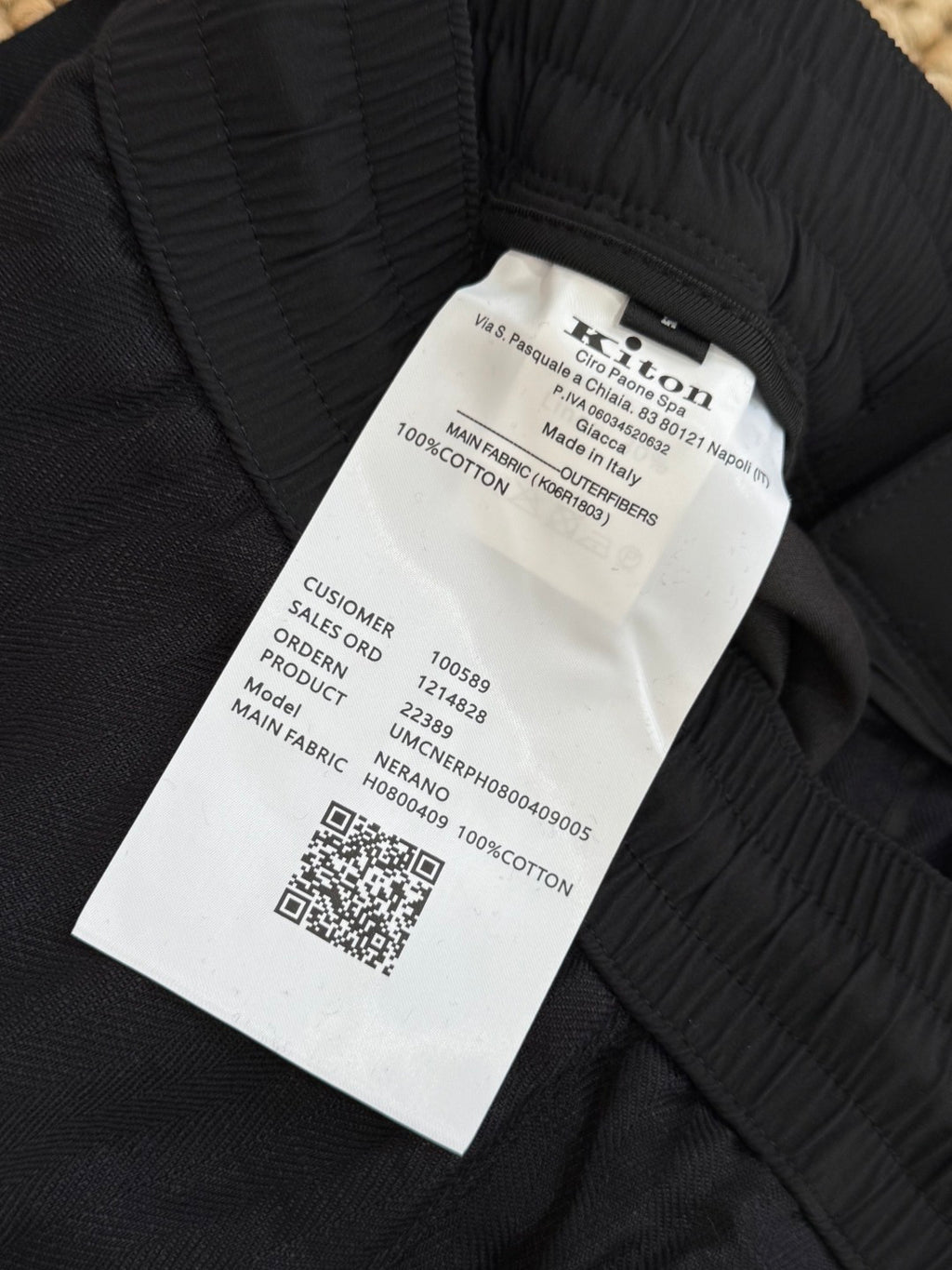 Ermenegildo Zegna Schwarze Stoffhose