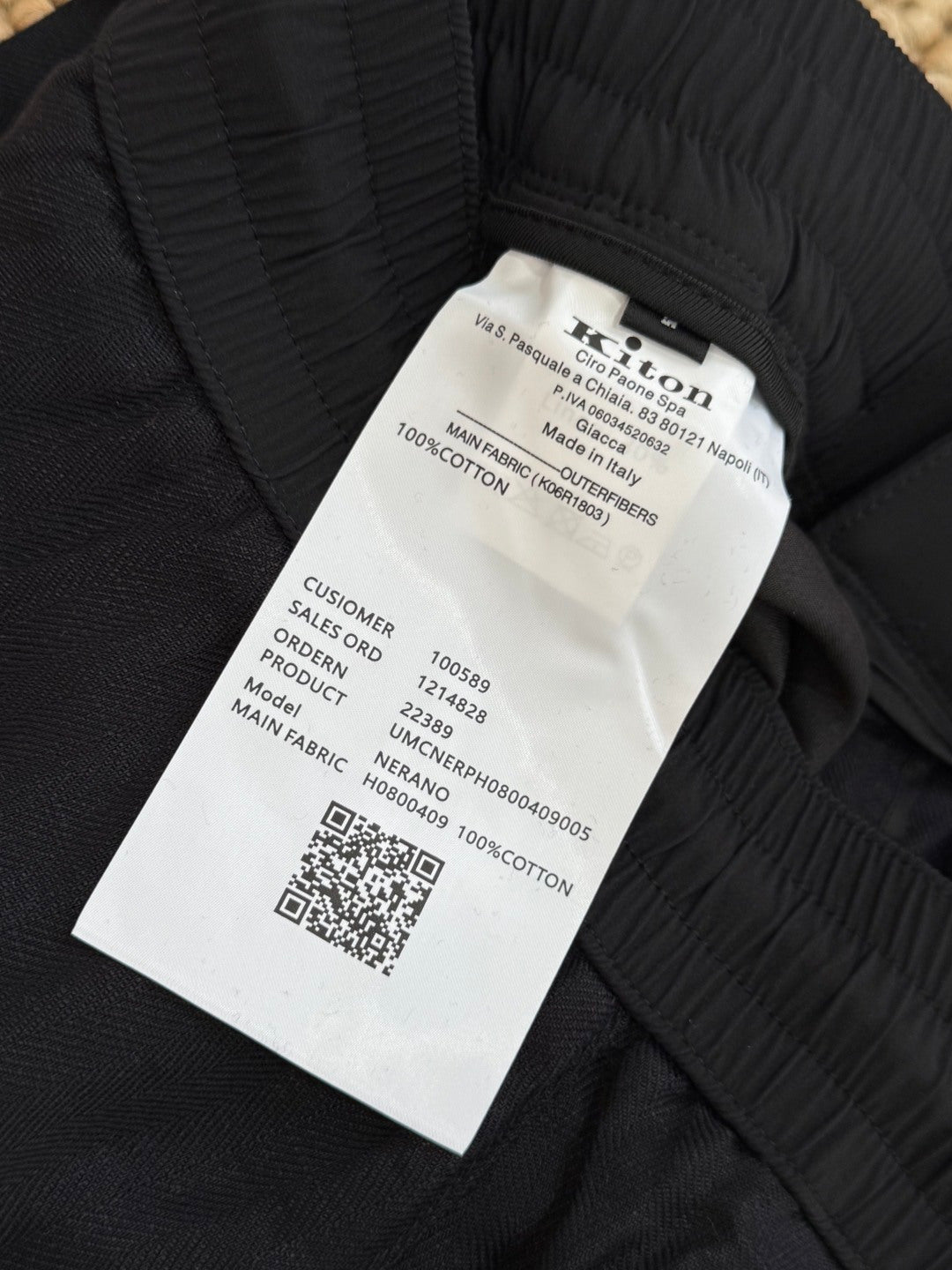 Ermenegildo Zegna Schwarze Stoffhose