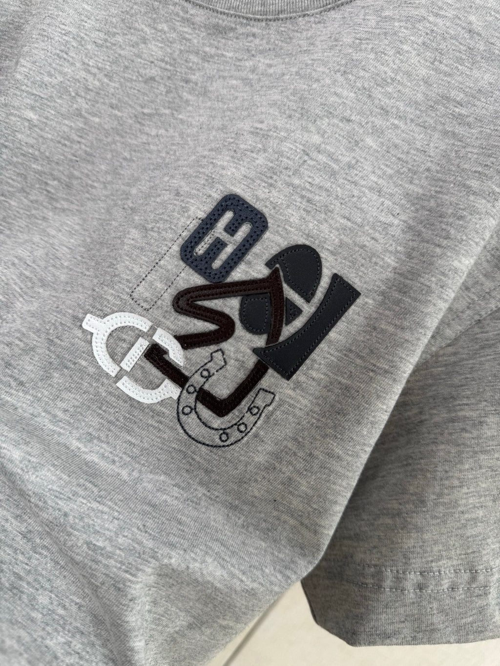 Hermès Graues Logo-T-Shirt