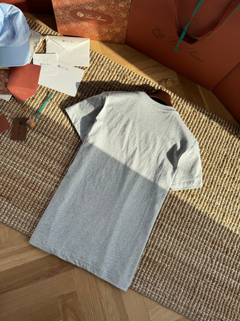 Hermès Graues Logo-T-Shirt