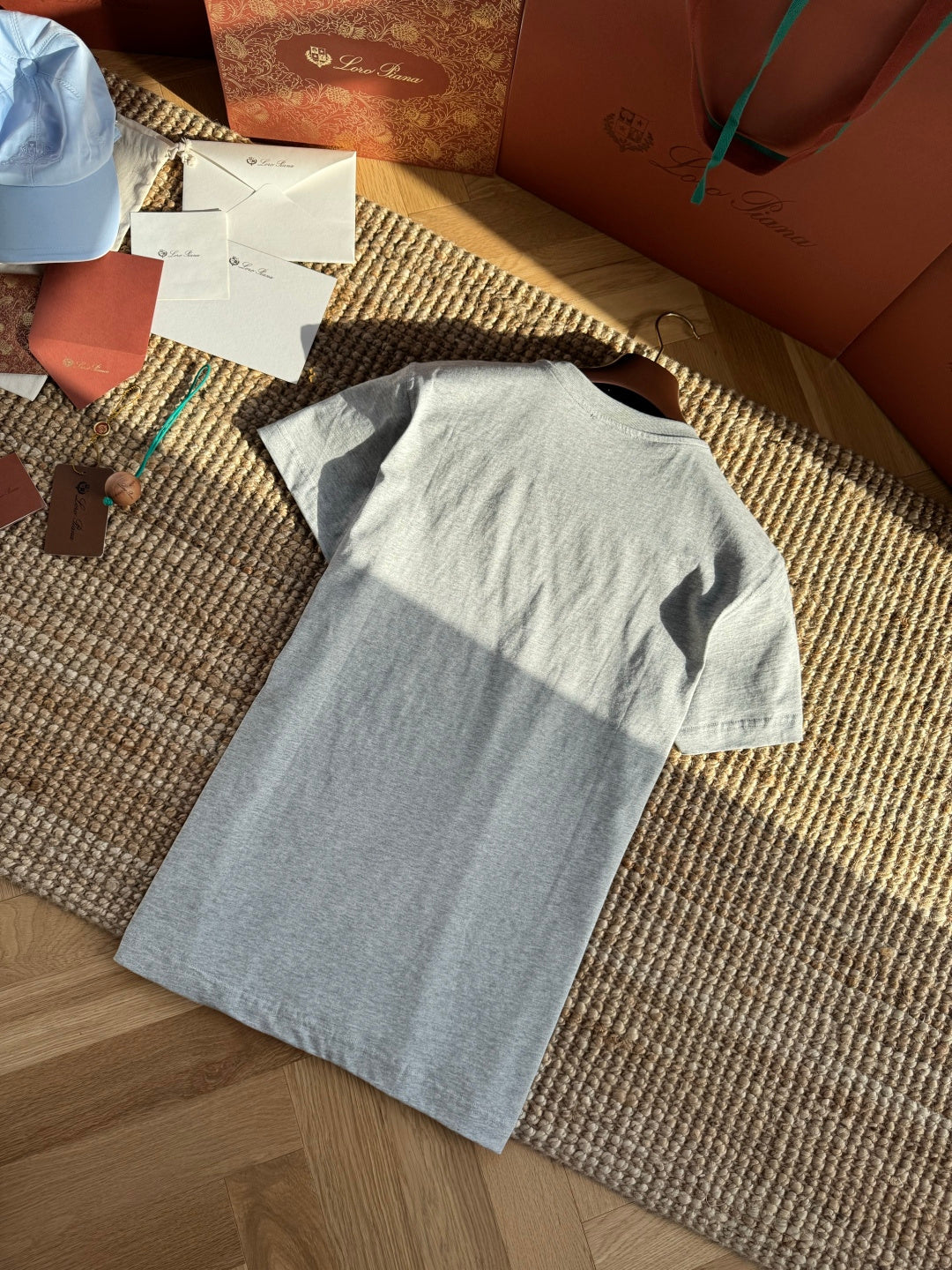 Hermès Graues Logo-T-Shirt