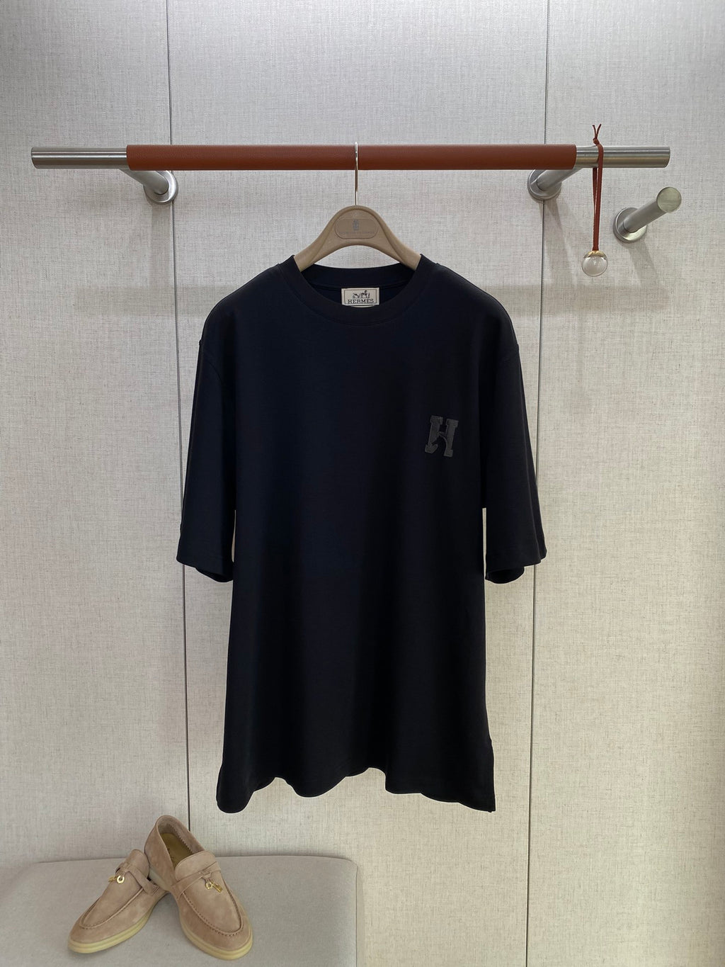 Hermès Schwarzes Herren T-Shirt