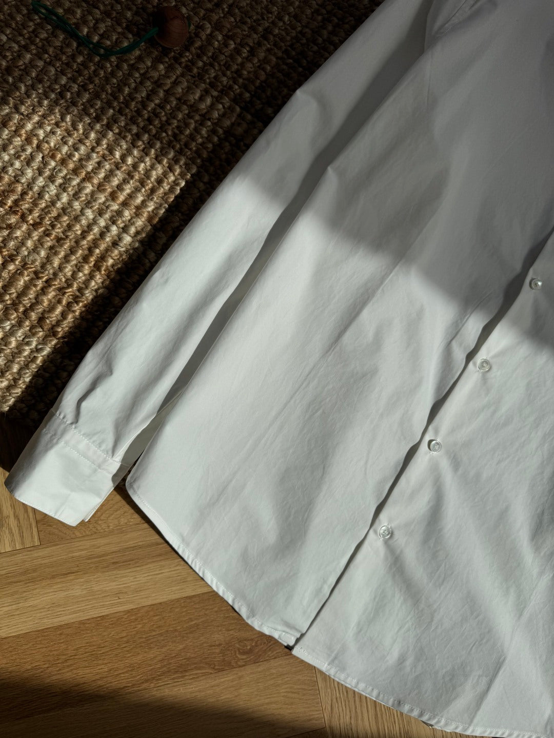 Hermès Weisse Stehkragen Bluse