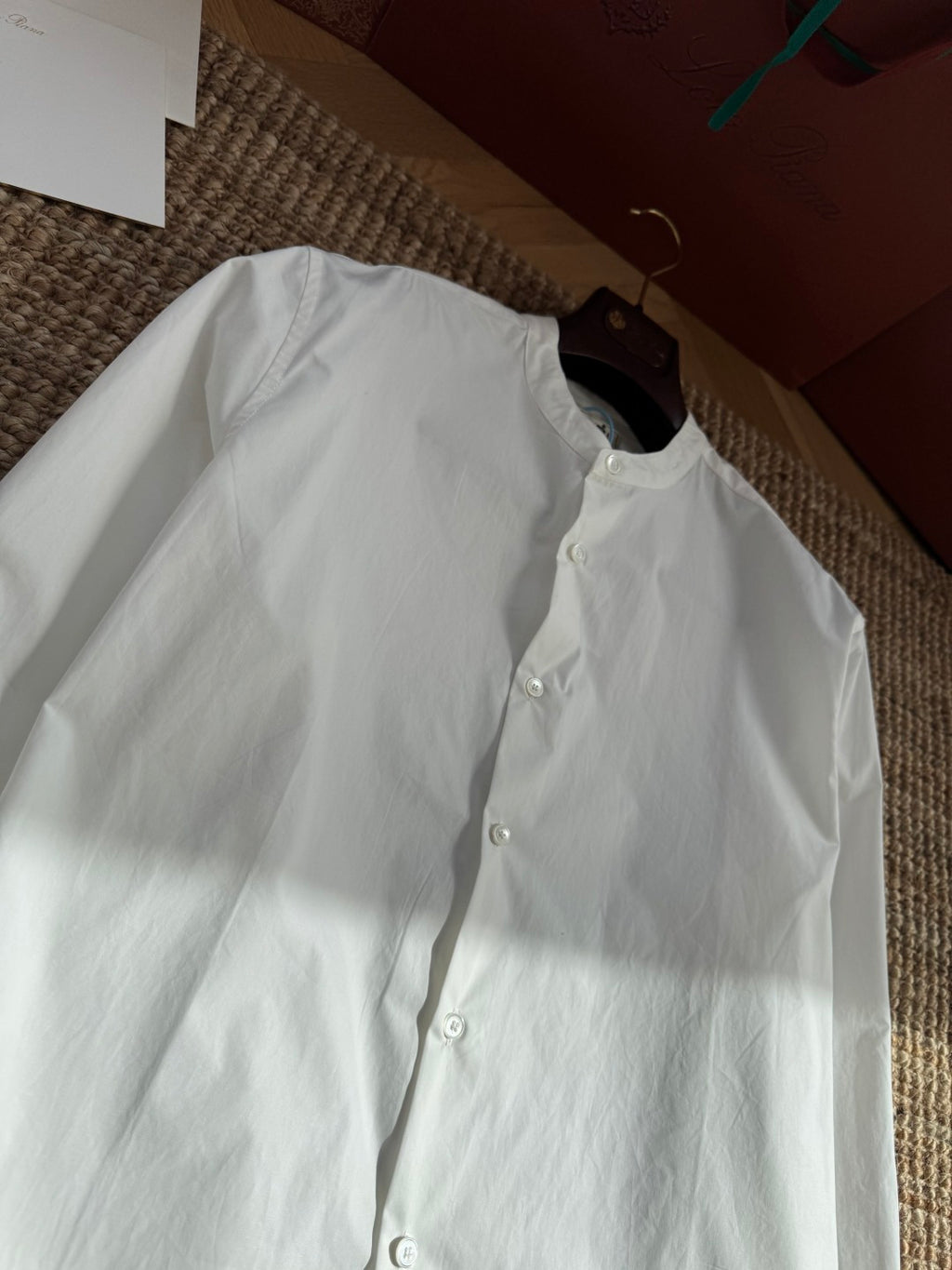 Hermès Weisse Stehkragen Bluse