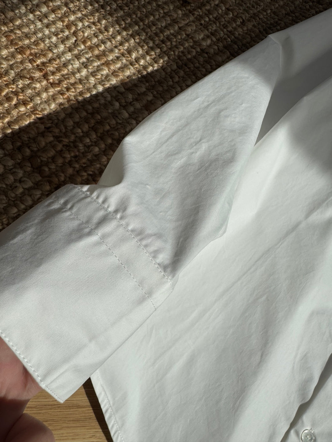 Hermès Weisse Stehkragen Bluse