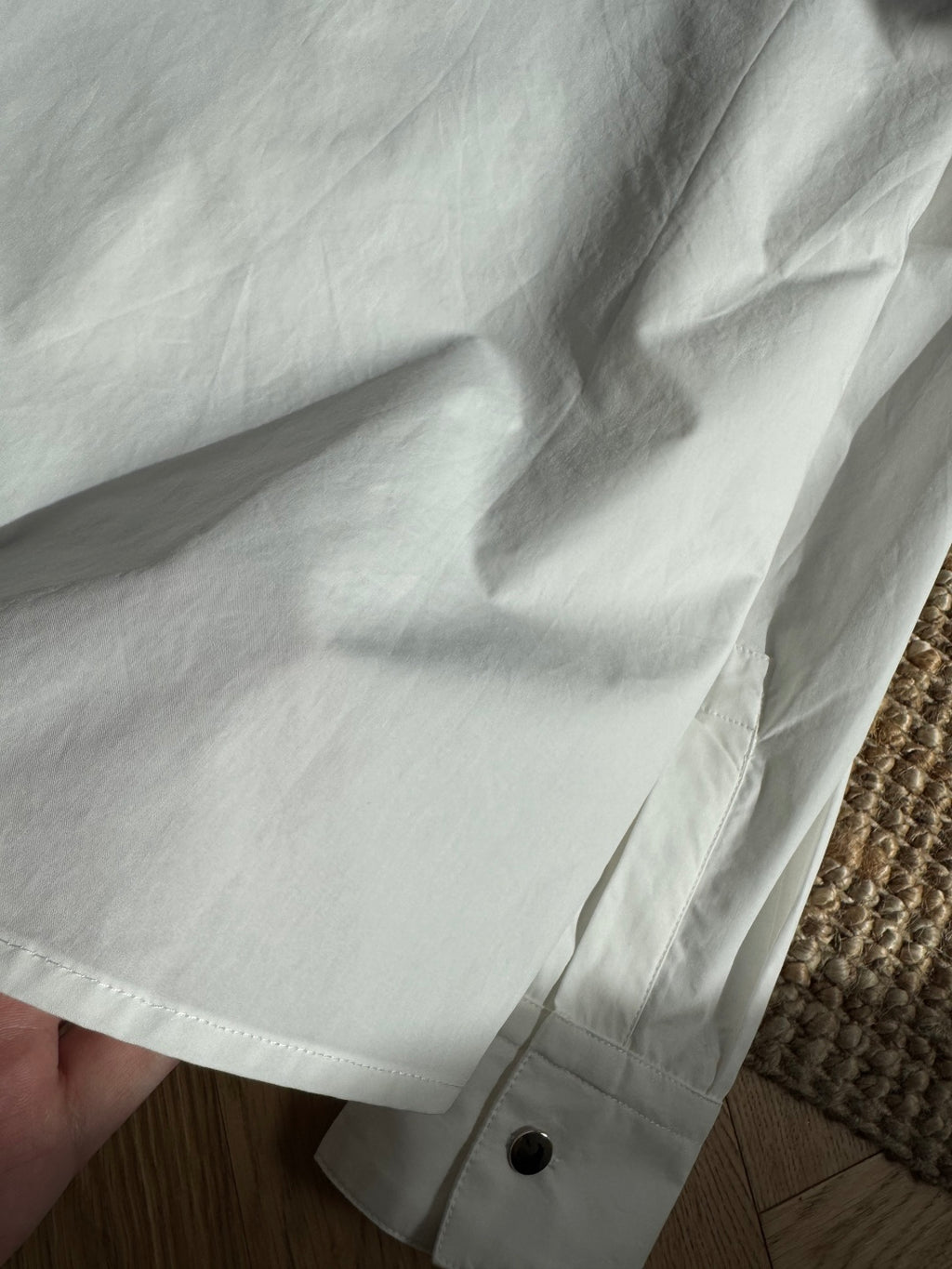 Hermès Weisse Stehkragen Bluse