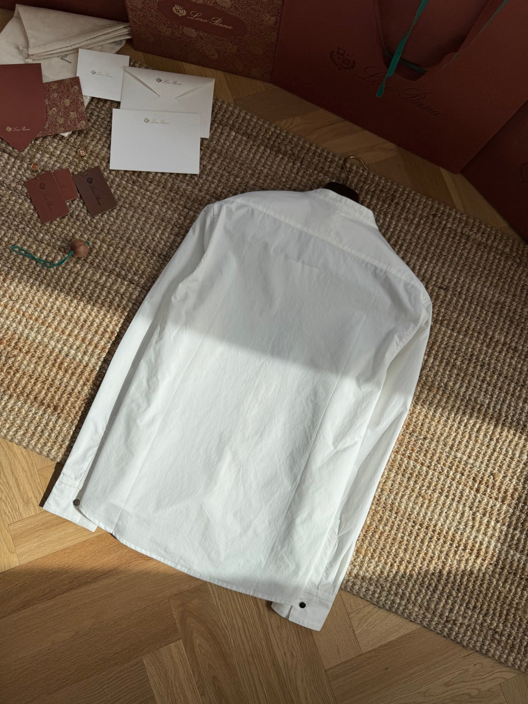 Hermès Weisse Stehkragen Bluse