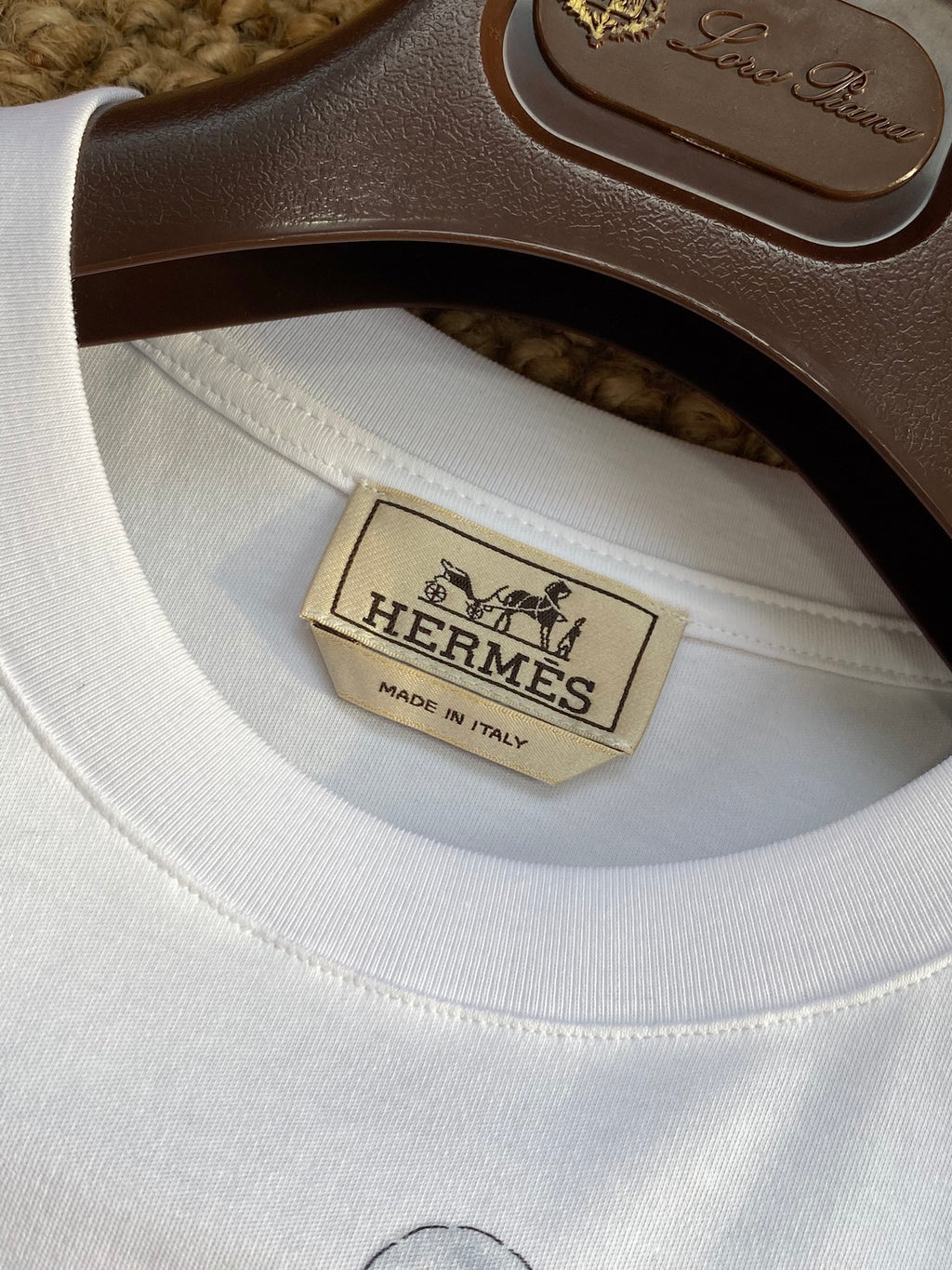 Hermès Weisses Grafik-T-Shirt