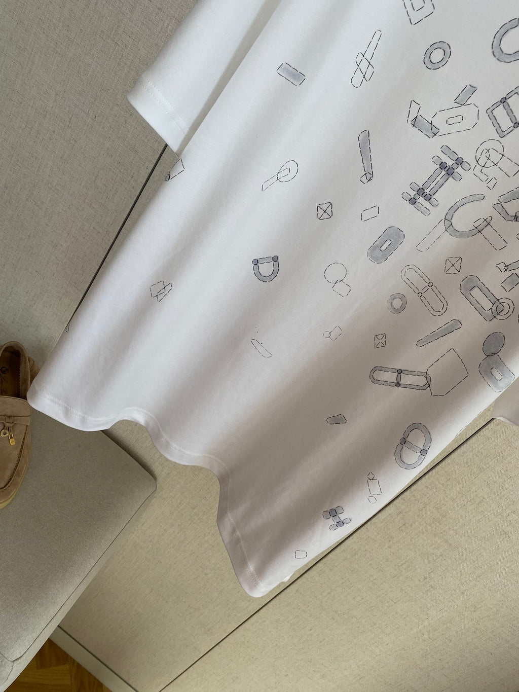 Hermès Weisses Grafik-T-Shirt