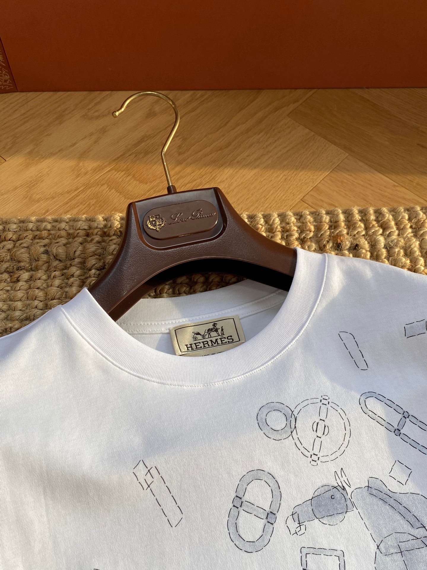 Hermès Weisses Grafik-T-Shirt