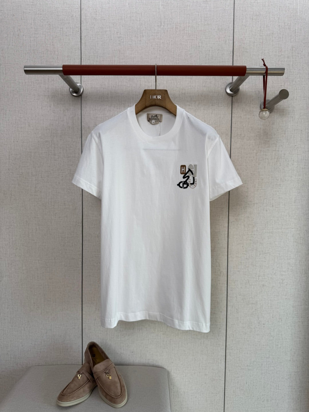 Hermès Weisses Logo-T-Shirt