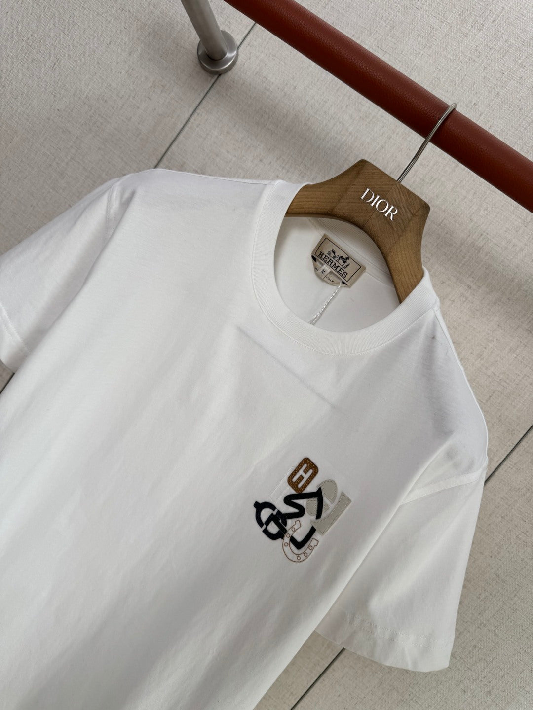 Hermès Weisses Logo-T-Shirt
