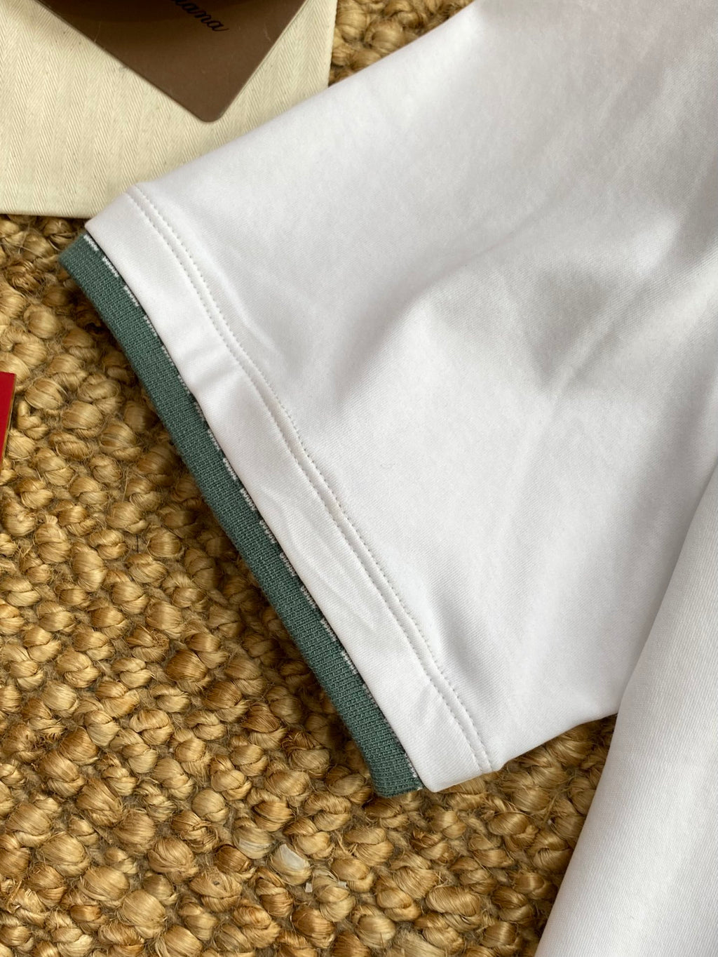 Loewe Weisses T-Shirt mit kontrastierenden Ärmelabschlüssen