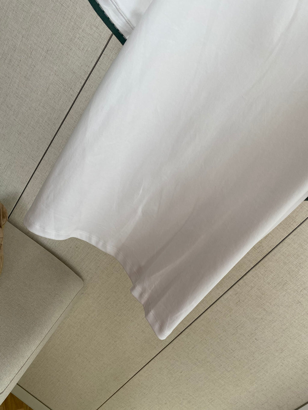 Loewe Weisses T-Shirt mit kontrastierenden Ärmelabschlüssen