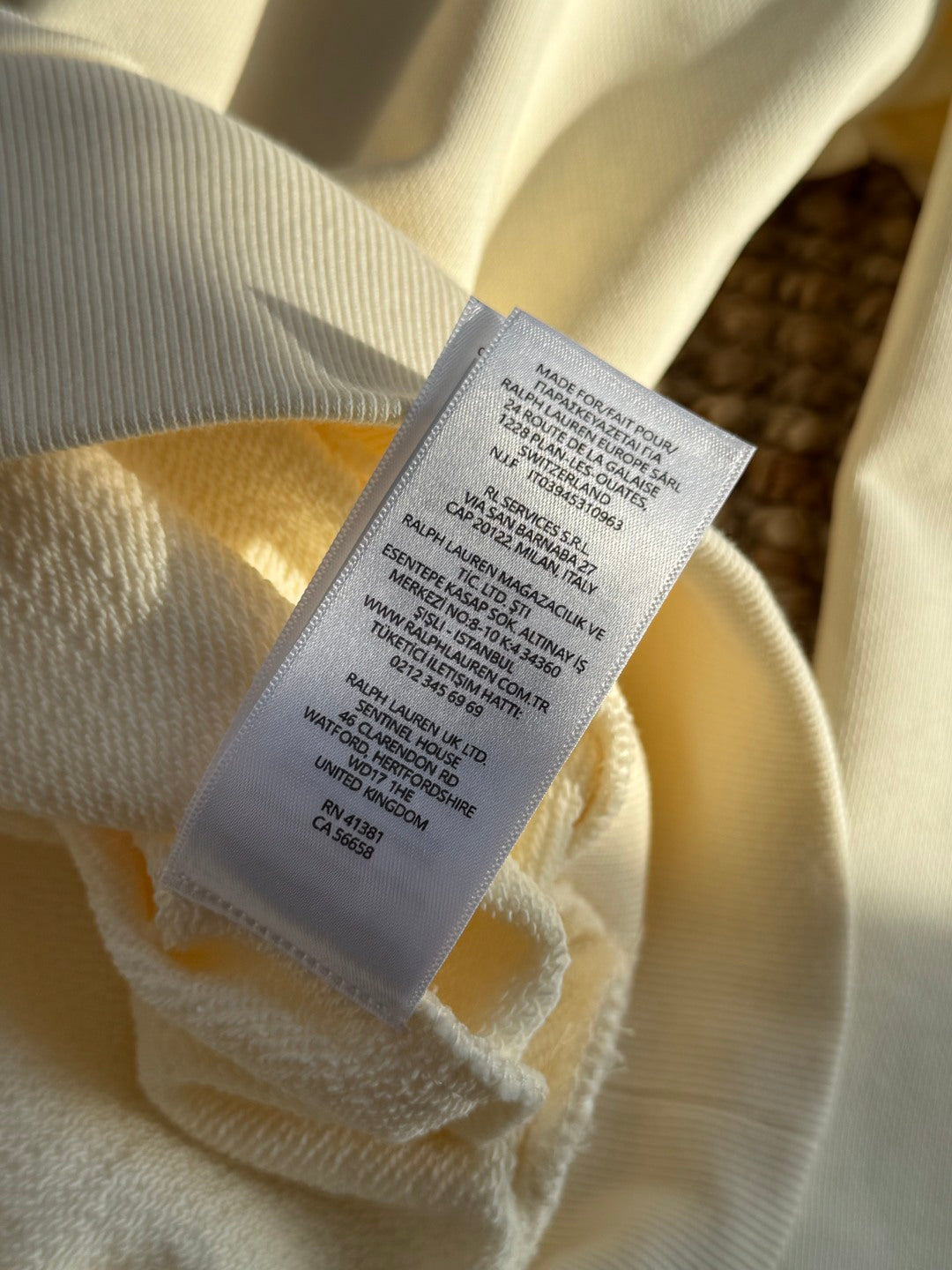 Polo Ralph Lauren Cremefarbener Half Zip Pullover