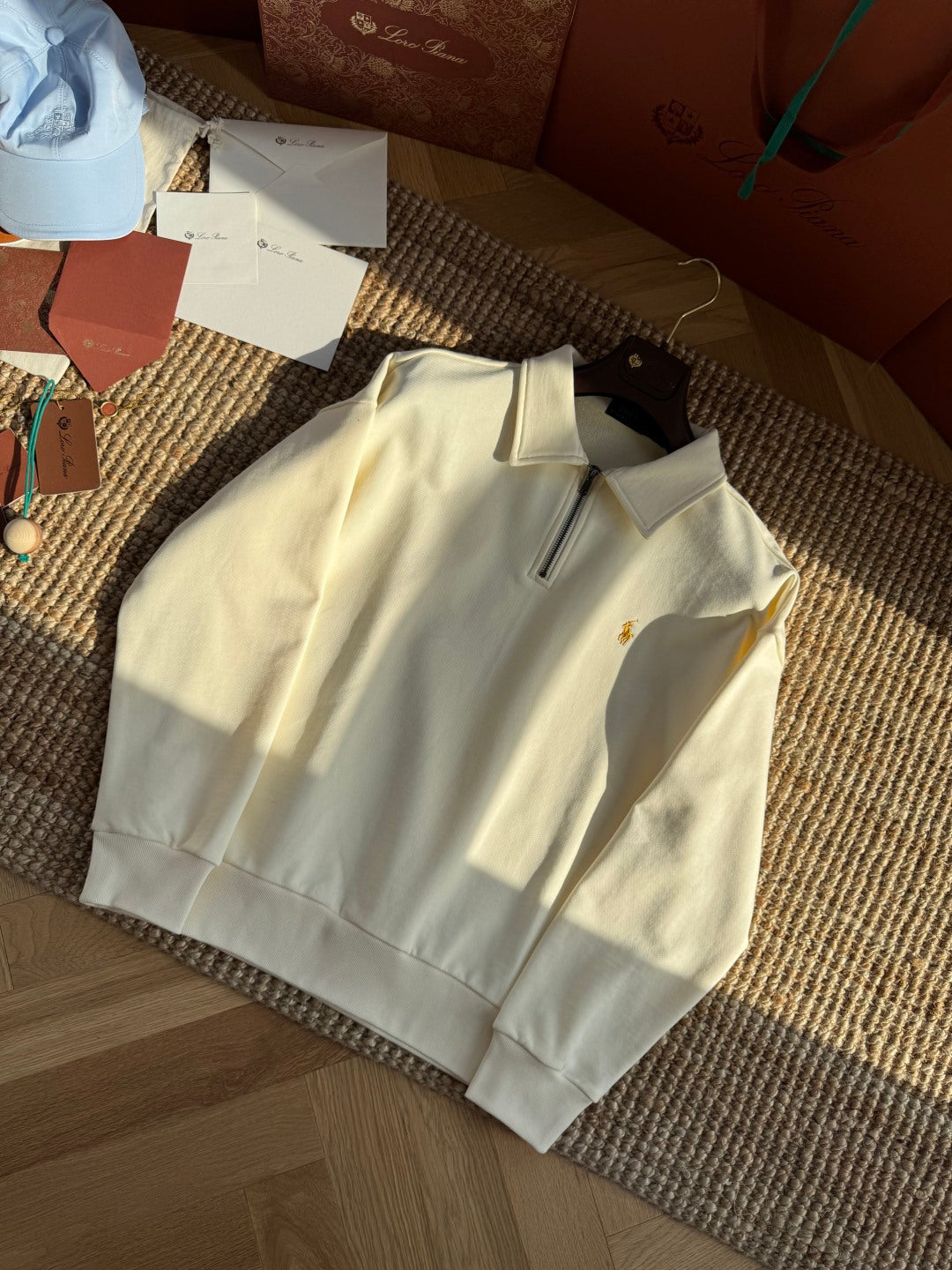 Polo Ralph Lauren Cremefarbener Half Zip Pullover