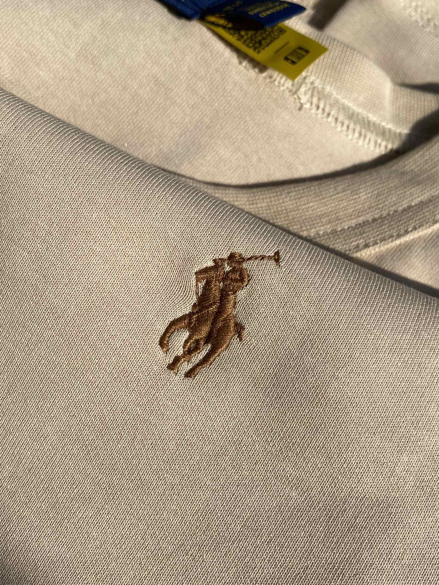 Ralph Lauren Polo Weisses Herren-Sweatshirt mit Rundhalsausschnitt