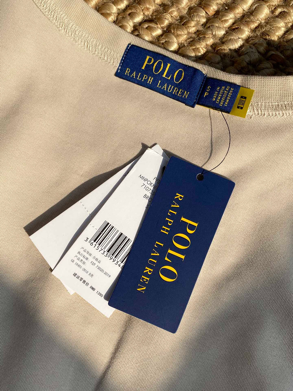 Ralph Lauren Polo Weisses Herren-Sweatshirt mit Rundhalsausschnitt