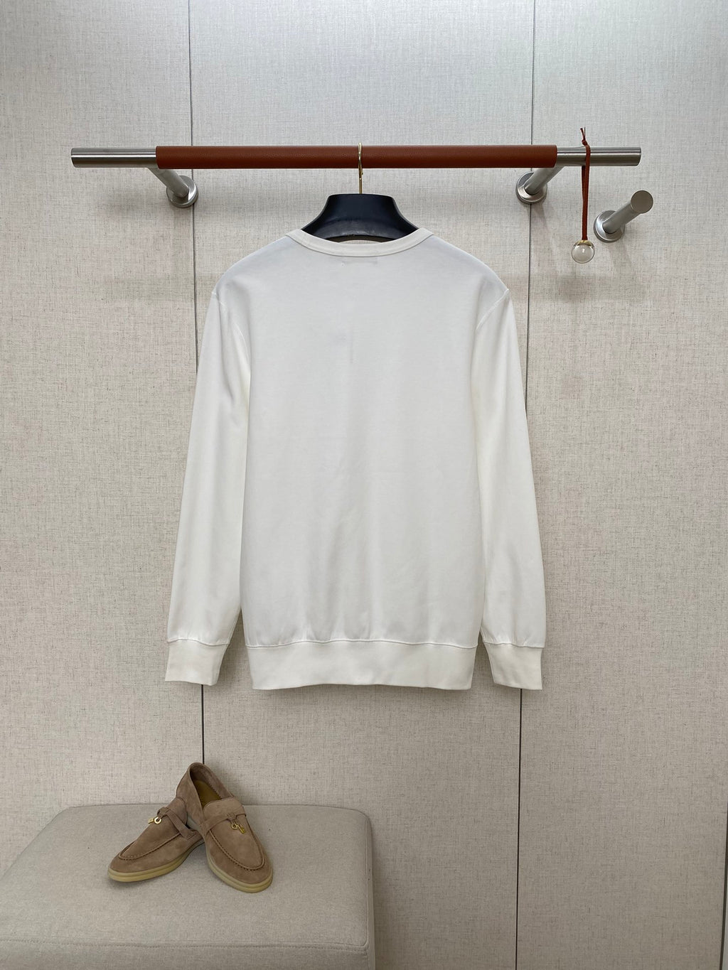 Ralph Lauren Polo Weisses Herren-Sweatshirt mit Rundhalsausschnitt