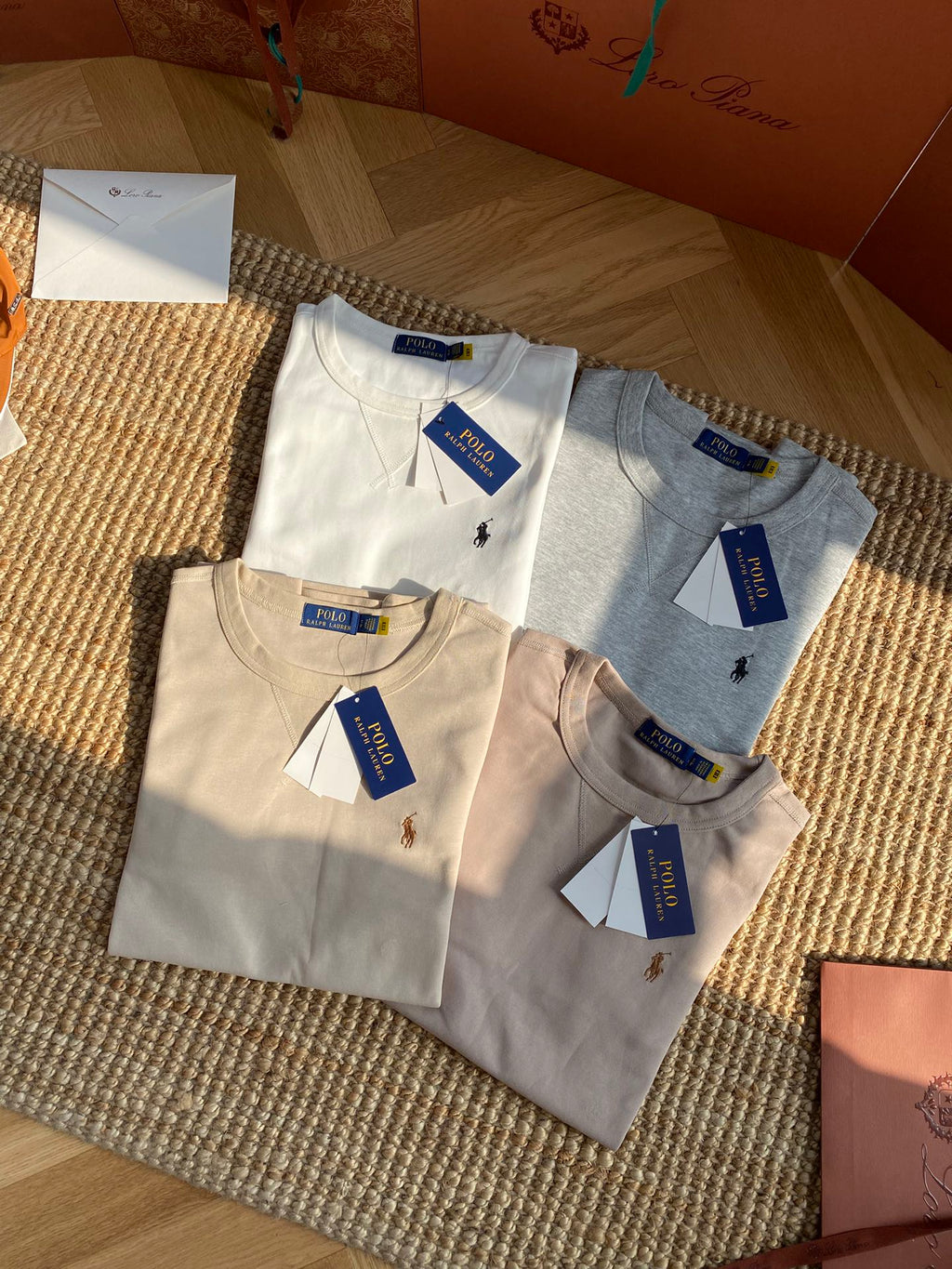 Ralph Lauren Polo Weisses Herren-Sweatshirt mit Rundhalsausschnitt