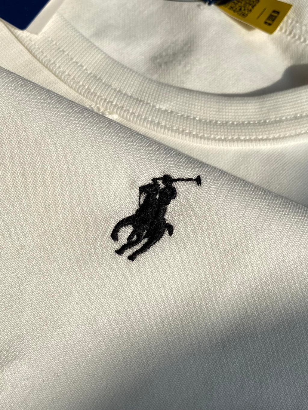 Ralph Lauren Polo Weisses Herren-Sweatshirt mit Rundhalsausschnitt