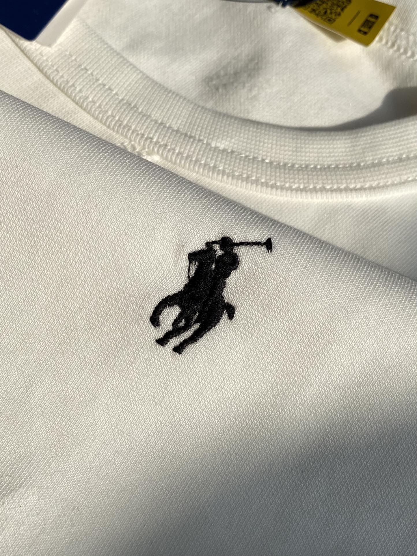 Ralph Lauren Polo Weisses Herren-Sweatshirt mit Rundhalsausschnitt