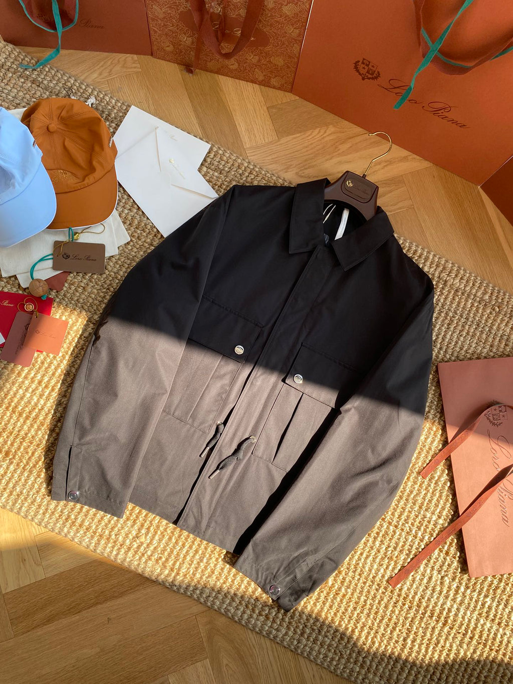 Schwarze Utility-Jacke