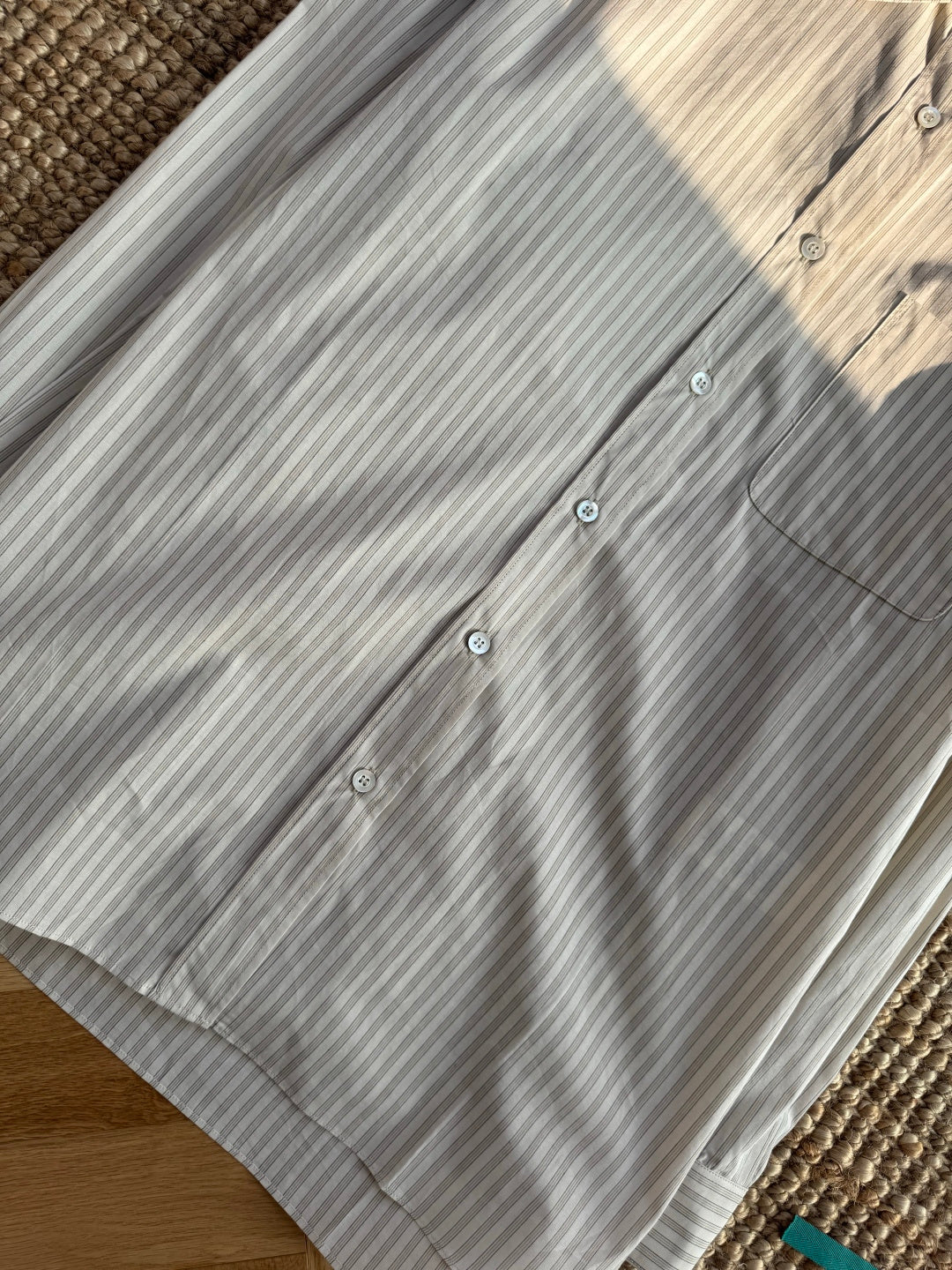 THE ROW Dior Beiges Gestreiftes Hemd Elegante Linien & Zeitloser Chic