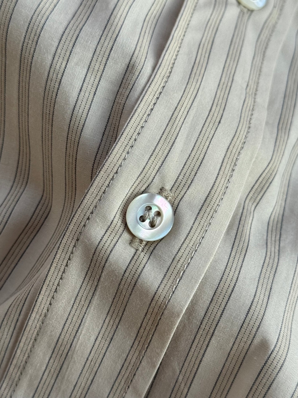 THE ROW Dior Beiges Gestreiftes Hemd Elegante Linien & Zeitloser Chic