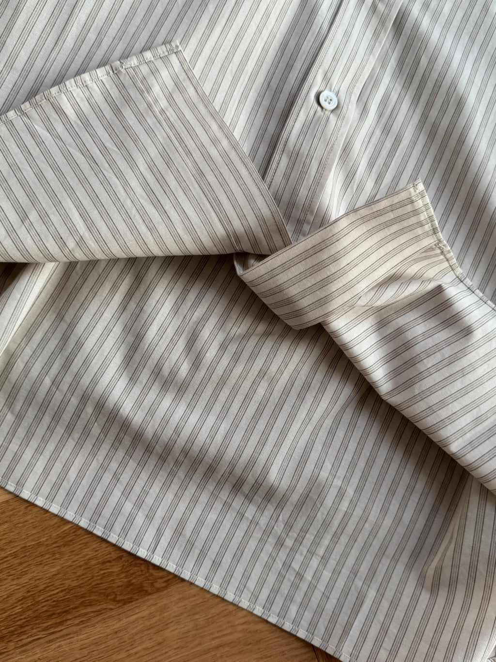 THE ROW Dior Beiges Gestreiftes Hemd Elegante Linien & Zeitloser Chic