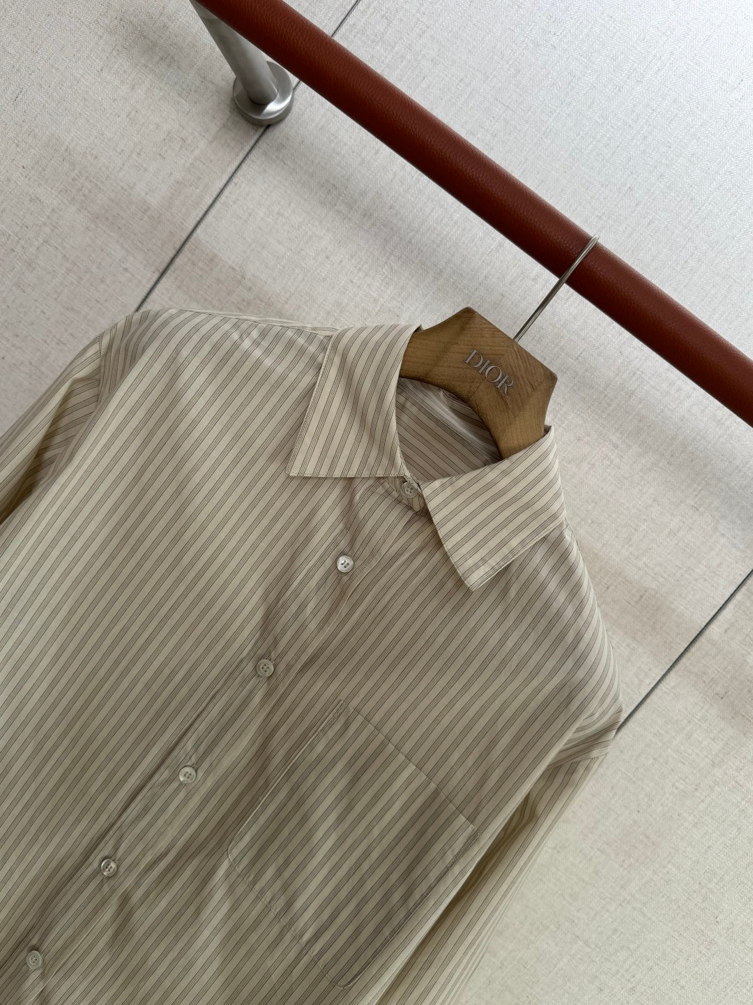 THE ROW Dior Beiges Gestreiftes Hemd Elegante Linien & Zeitloser Chic